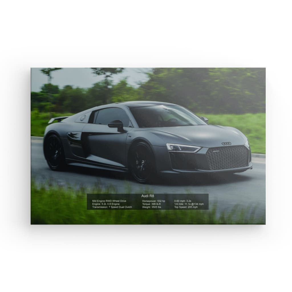 Audi R8 V10 Canvas 36" x 24"