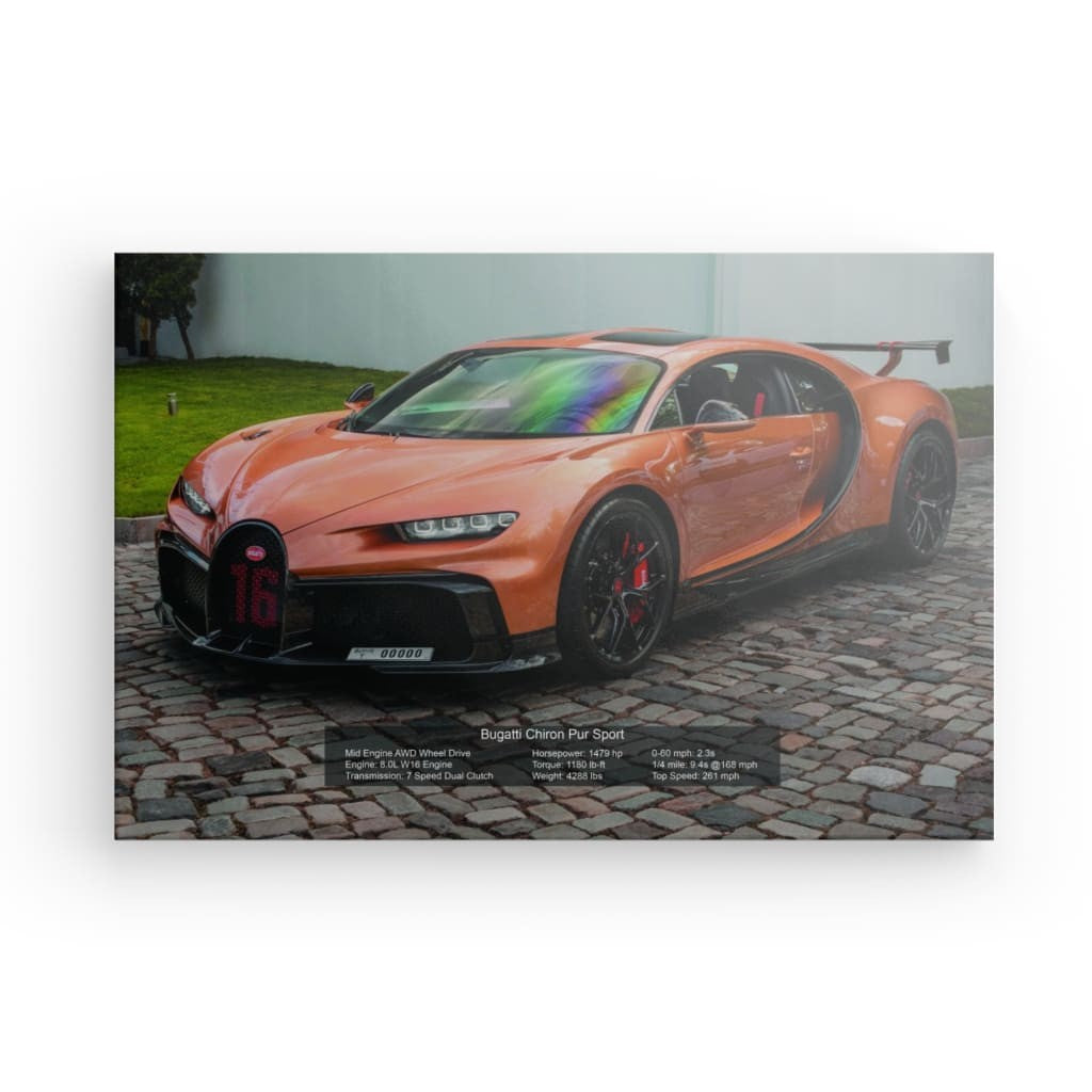 Bugatti Chiron Pur Sport Canvas 36" x 24"