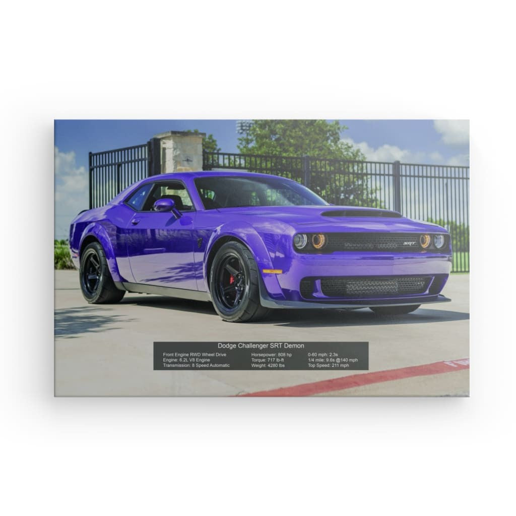 Dodge Challengr SRT Demon Canvas 36" x 24"