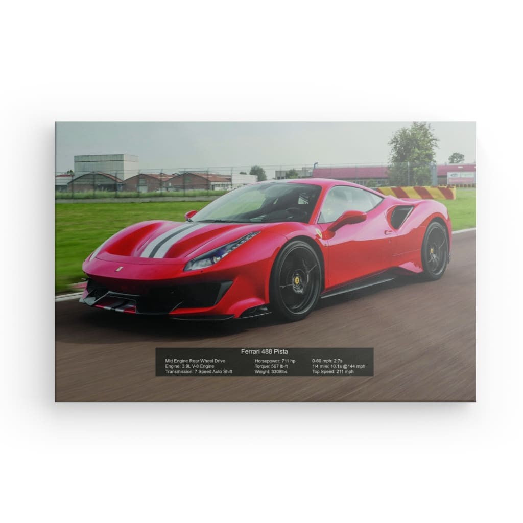 Ferrari 488 Pista Canvas 36" x 24"