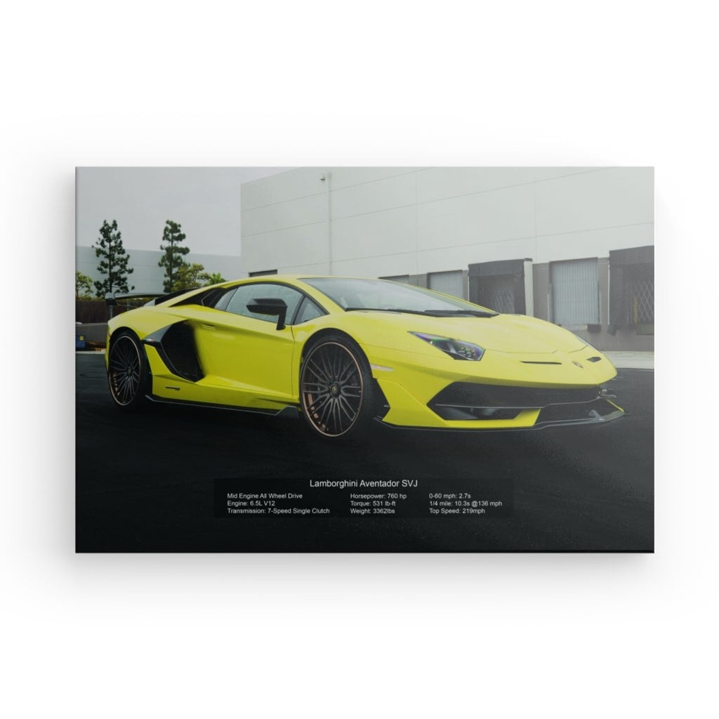 Lamborghini Aventador SVJ Canvas 36" x 24"