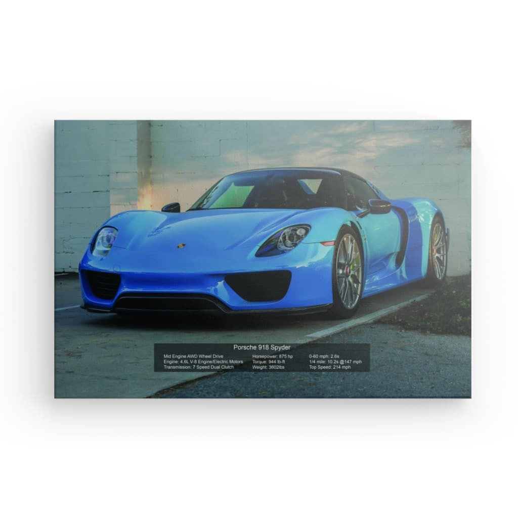 Porsche 918 Spyder Canvas 24" x 16"