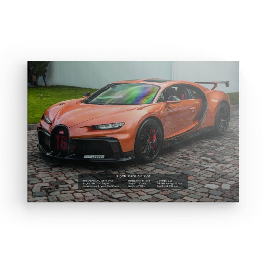 Bugatti Chiron Pur Sport Canvas 24" x 16"