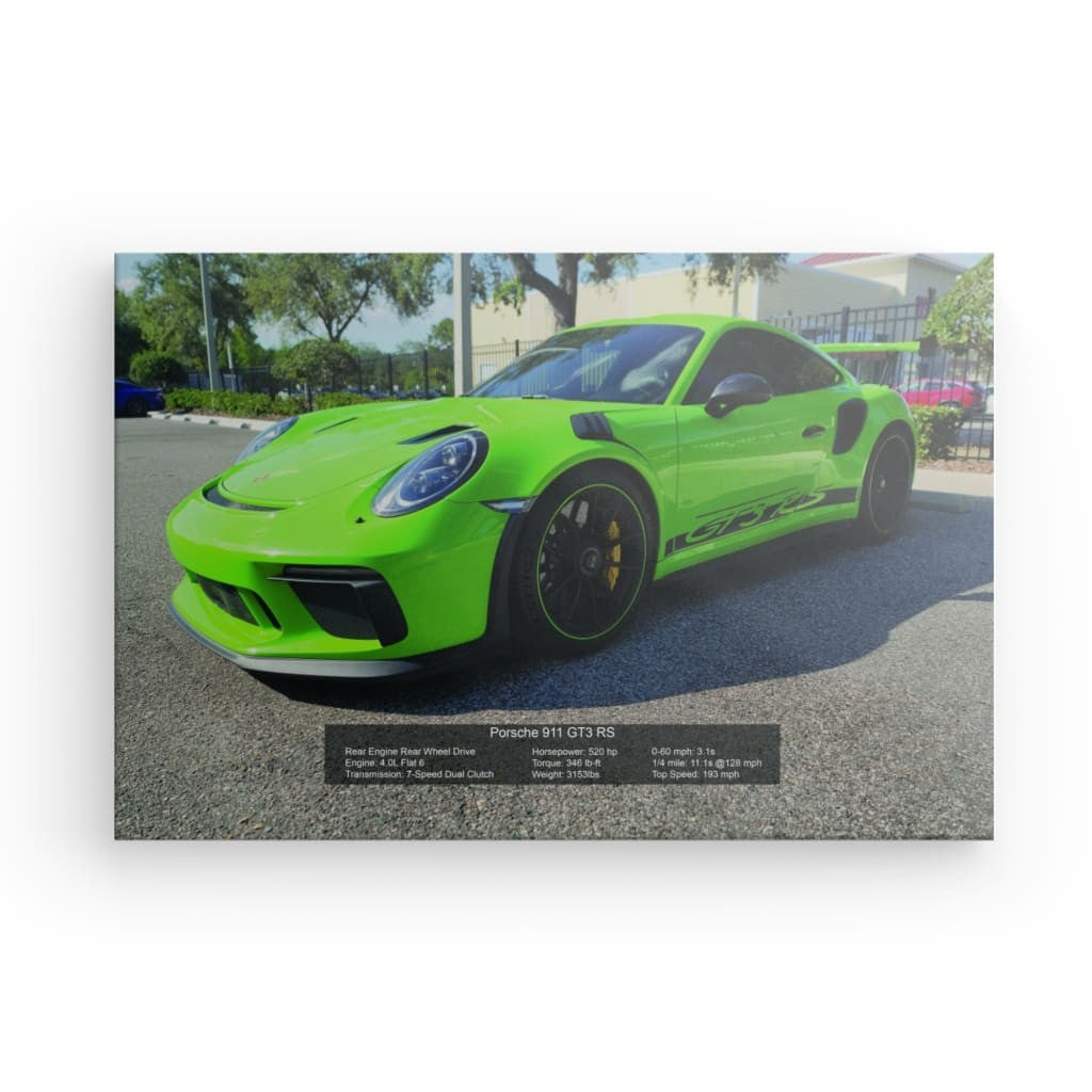 Porsche 911 GT3 RS Canvas 24" x 16"
