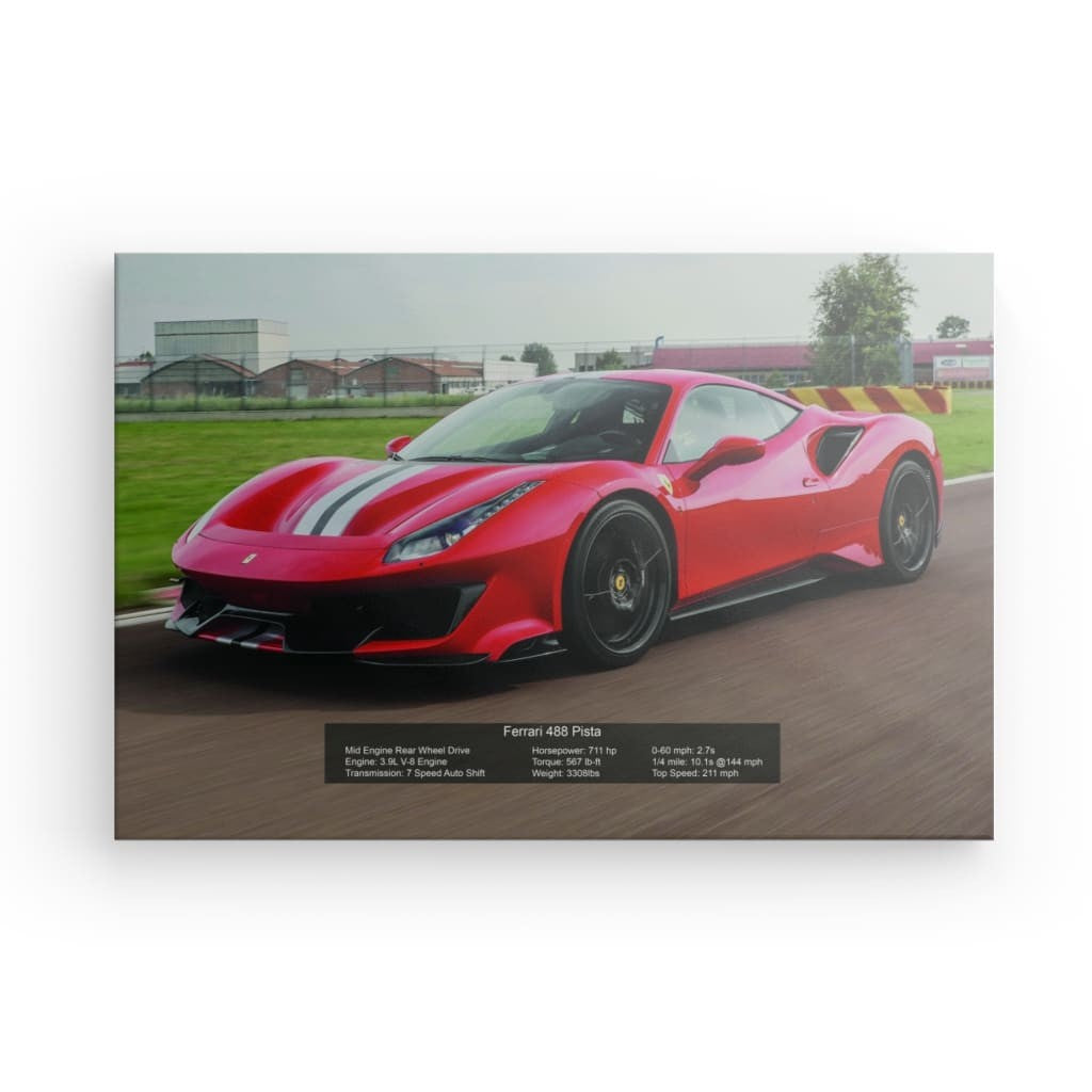Ferrari 488 Pista Canvas 24" x 16"