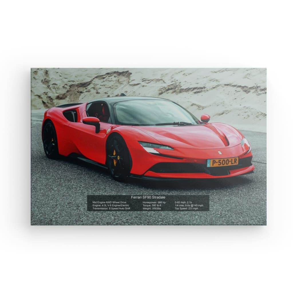 Ferrari SF90 Stradale Canvas 24" x 16"
