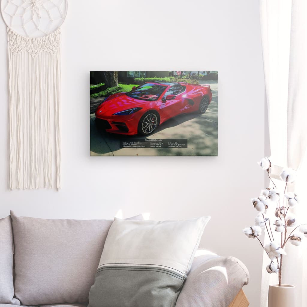 Chevy C8 Corvette Canvas 36" x 24"