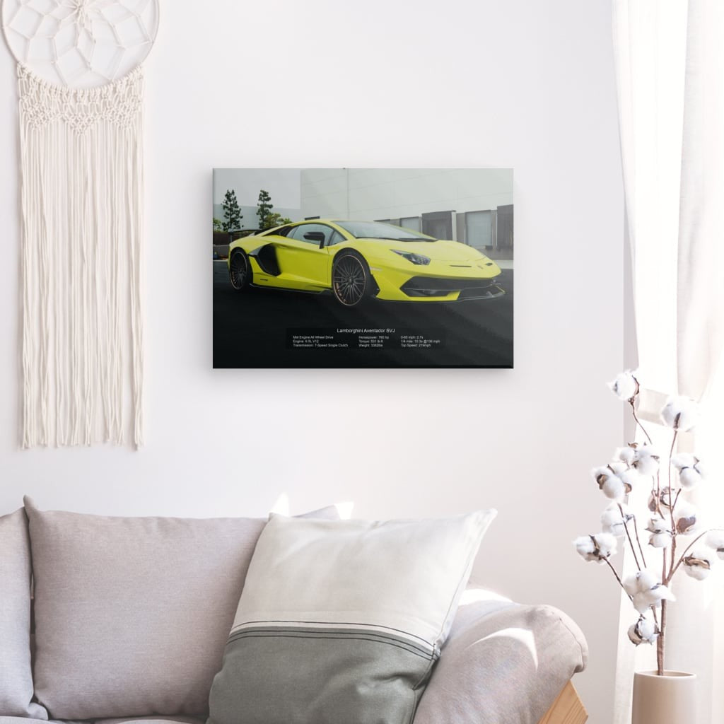 Lamborghini Aventador SVJ Canvas 36" x 24"