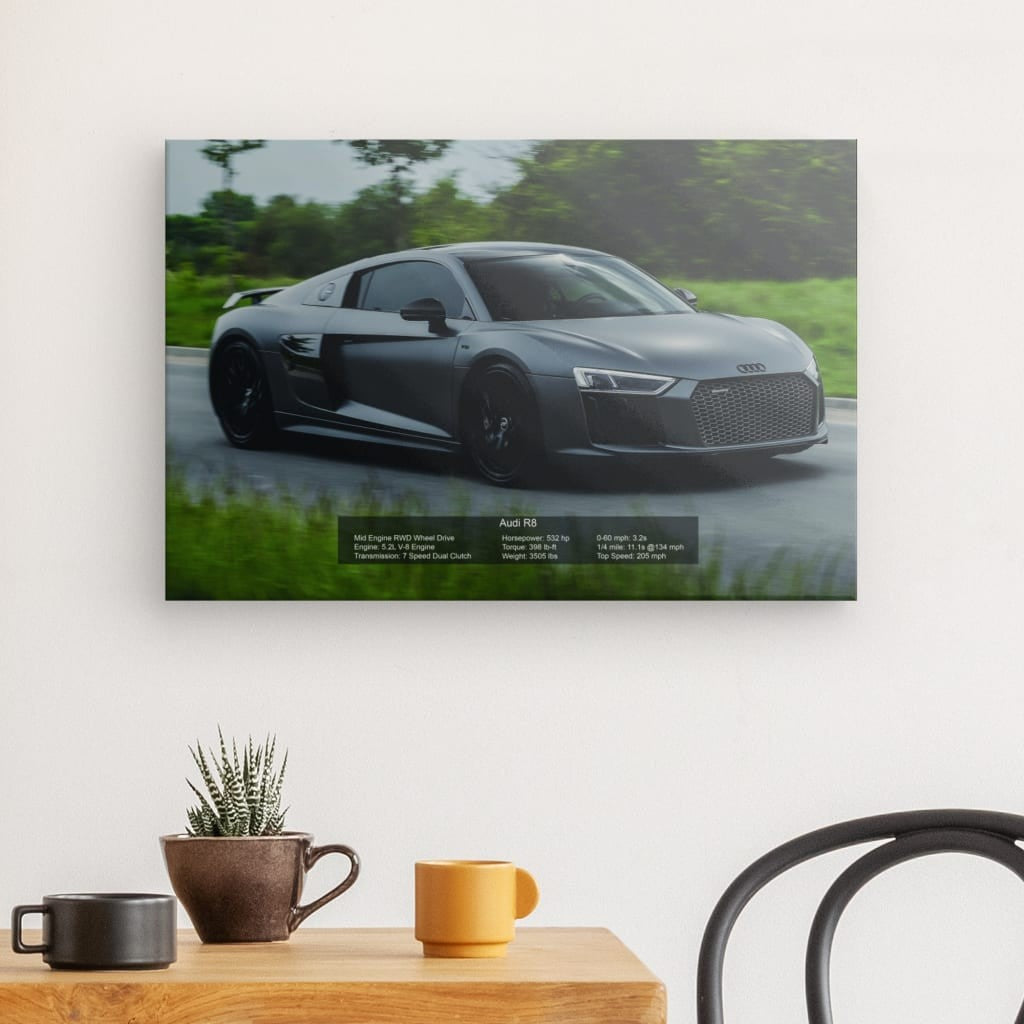 Audi R8 V10 Canvas 24" x 16"
