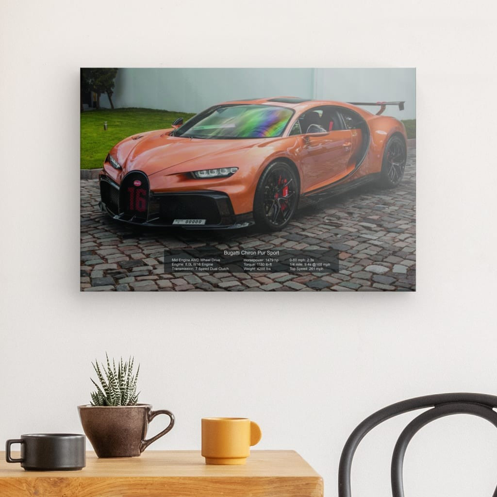 Bugatti Chiron Pur Sport Canvas 24" x 16"