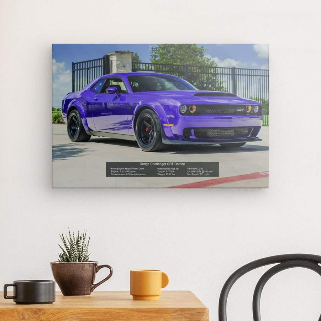 Dodge Challenger SRT Demon Canvas 24" x 16"