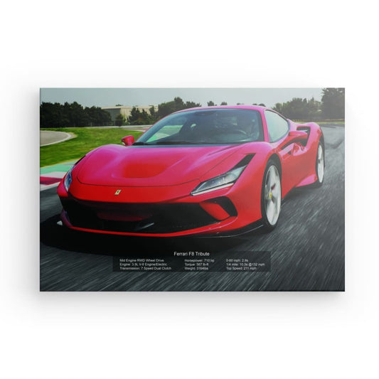 Ferrari F8 Tributo Canvas 24" x 16"