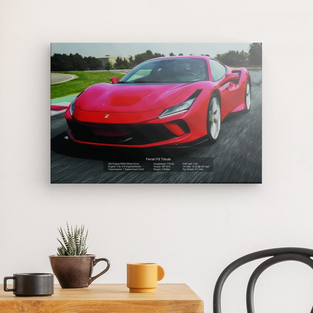 Ferrari F8 Tributo Canvas 24" x 16"