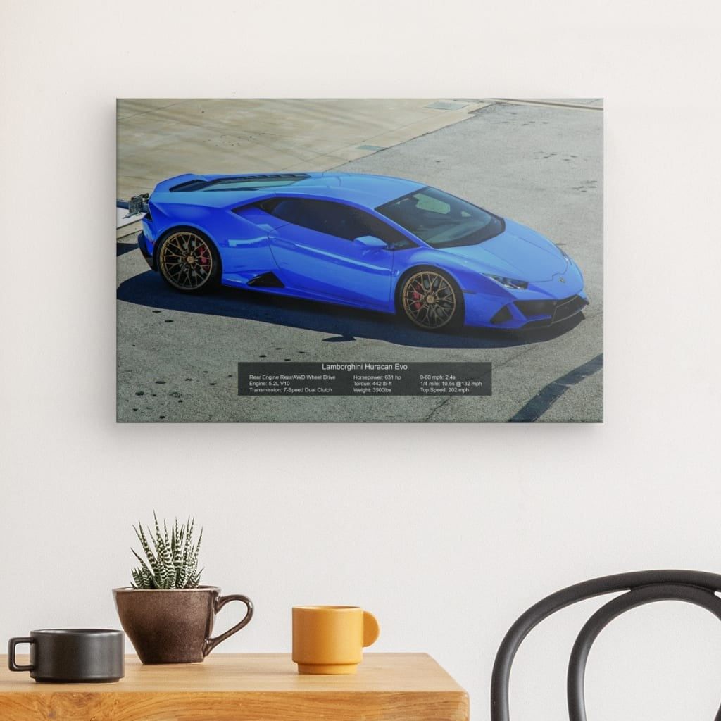 Lamborghini Huracan Evo Canvas 24" x 16"