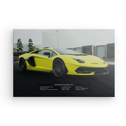 Lamborghini Aventador SVJ Canvas 24" x 16"