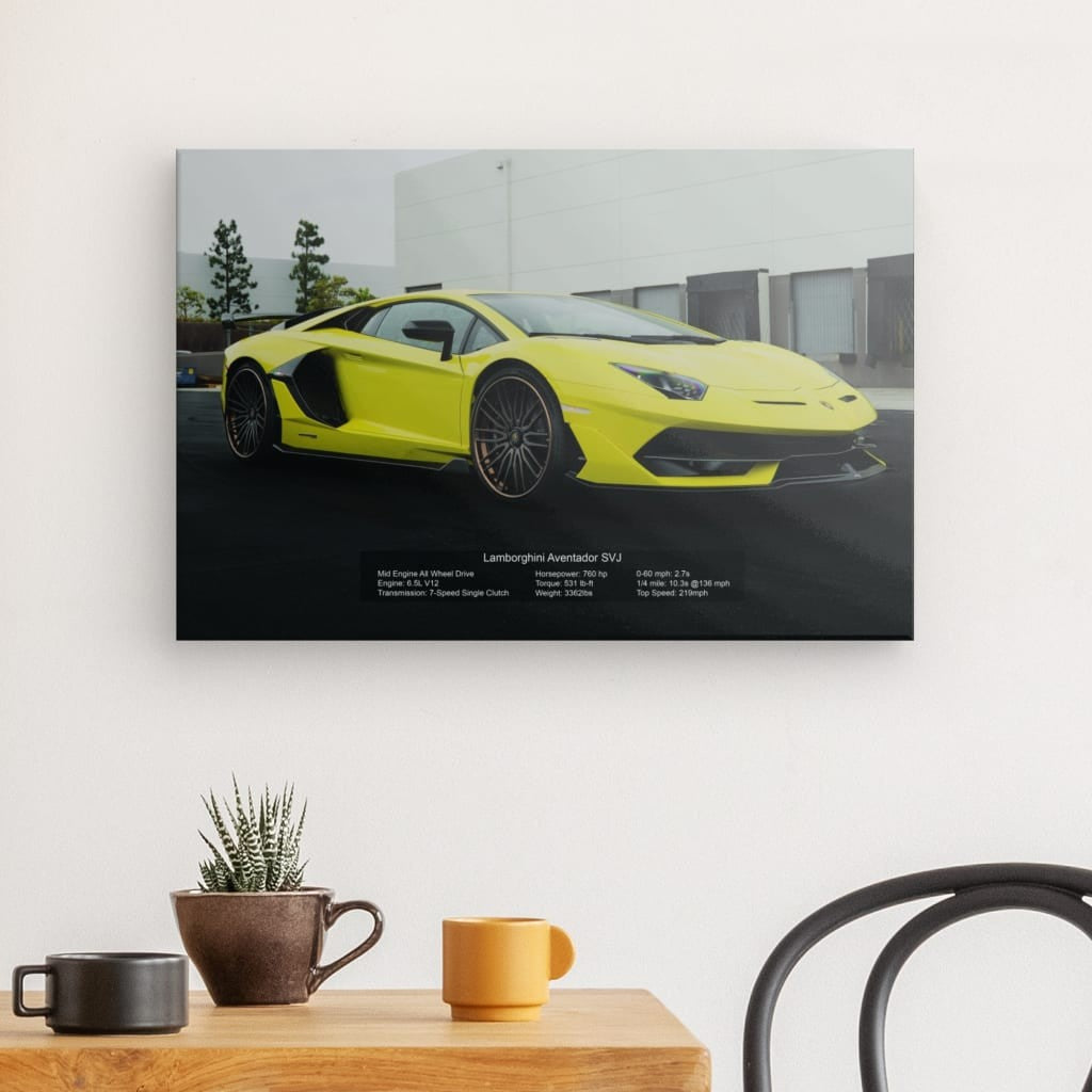 Lamborghini Aventador SVJ Canvas 24" x 16"